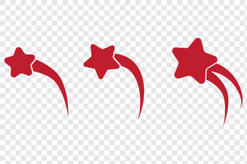 Abstract Falling Star Vector, Shooting Star with Elegant Star Trail 