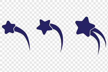 Abstract Falling Star Vector, Shooting Star with Elegant Star Trail 
