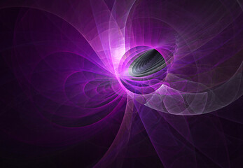 Fractal colored abstract on black background