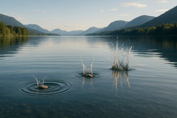 Skipping Stones – Childhood Moments and Gentle Ripples on Water