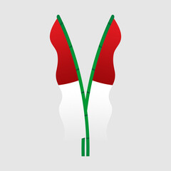 Modern Patriotic Flag Curve Shape