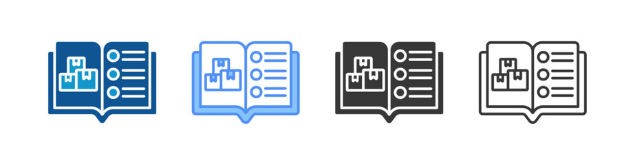 Catalog Icon Set Multiple Style Collection