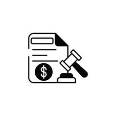 Financial Law icon design with white background stock illustration