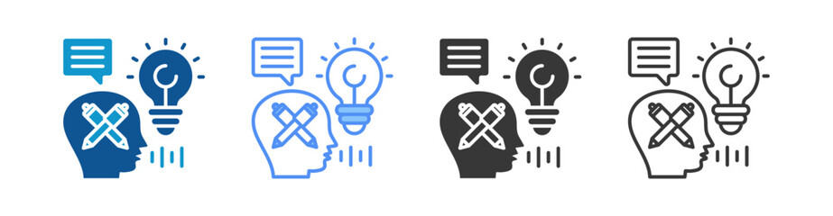 Creativity Icon Set Multiple Style Collection