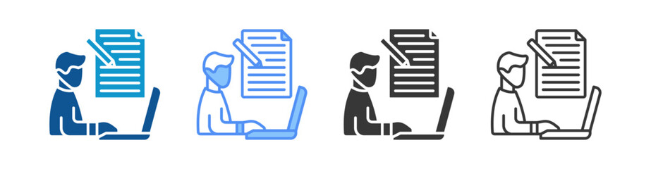 Copywriter Icon Set Multiple Style Collection © Jackcuan