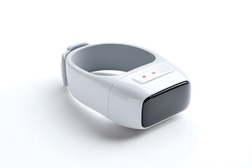 Wearable emergency alert device for seniors, clean design, white background. Smart emergency alert pendant designed for elderly safety. Features a sleek, intuitive design with easy access, ideal for c