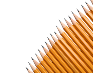  Stack of sharpened lead pencils arranged diagonally on whiterface (2)