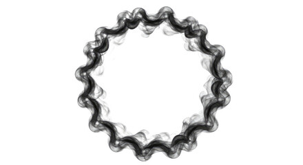 Abstract Black Smoke Oval Frame Design.