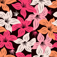pink flowers pattern