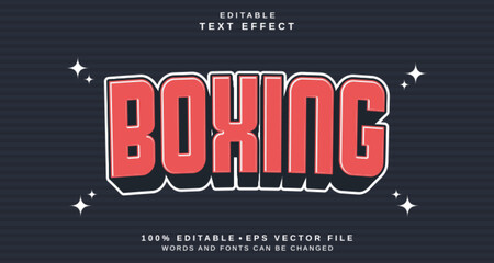 Editable text style effect - Boxing text style theme.