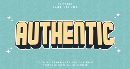 Editable text style effect - Authentic text style theme.
