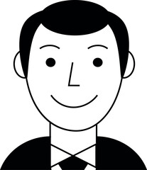 Office man, Man in a black suit, person, human avatar