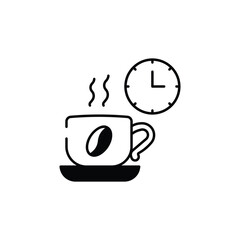 Coffe Time icon design with white background stock illustration