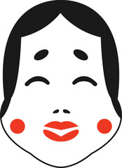 Japanese matsuri okame mask