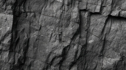 Black and white rock texture with cracked dark gray granite surface for design inspiration