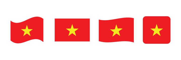Vietnam flag. Vector illustration of the national flag