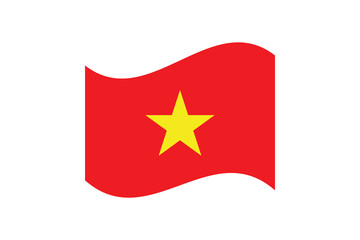 Vietnam waving flag illustrator of national icon