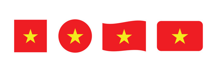 Vietnam flag. Vector illustration of the national flag