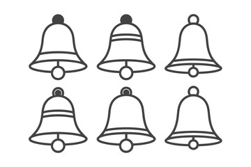 Six outlined bells arranged in a simple pattern
