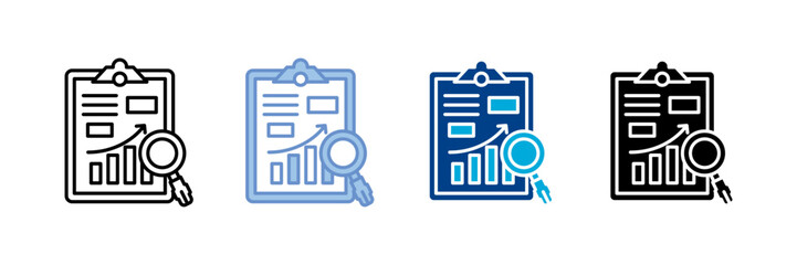 Analysis Icon set multiple style collection