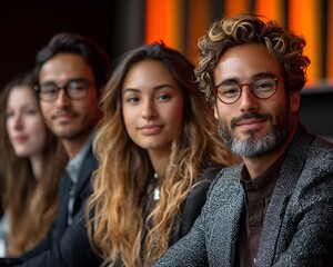 A diverse panel of business leaders and young visionaries discussing the future of sustainable industries