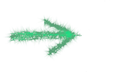 green arrow on transparent background