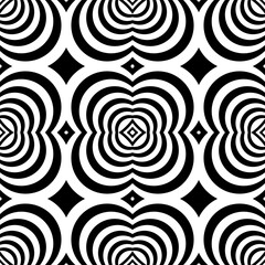 Optical illusion striped wrapped background vector design.Opt illusion background. Optical illusion banner.Wavy Lines Optical Illusion. Vector Seamless Black and White Pattern.Abstract striped.