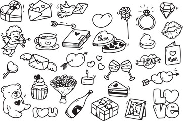 Cute Food & Gift Doodle Vector | Hand-Drawn Cakes, Tea, Cupcakes, and Presents Sketch Pack

