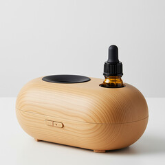 Fototapeta premium Modern Wooden Essential Oil Diffuser: Aromatherapy Device