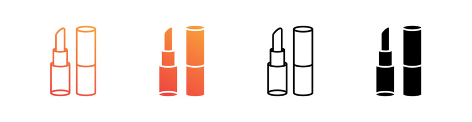 Lipstick Multiple Style Icon Set 