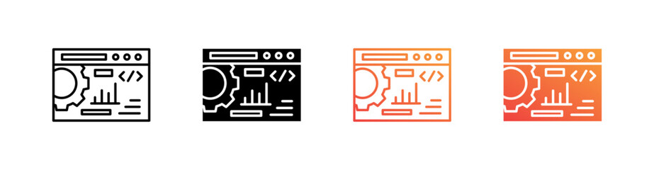 Seo Multiple Style Icon Set 