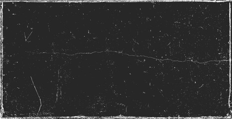 Texture of old surface on black background with white scratches. Worn, torn, weathered effect. Distressed black texture.Vector illustration, EPS 10.