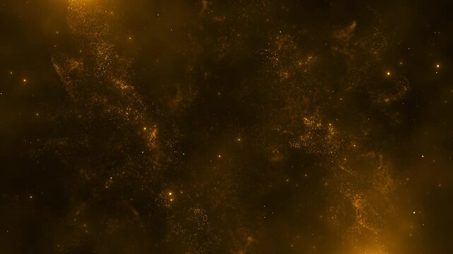 Particle gold dust flickering Sparks golden stars shine special light black background. Christmas bokeh. Abstract sparkles. Sparkling magical dust particles. fast energy flying wave line flash lights.