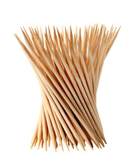 Wooden toothpicks in a swirling pattern on black background