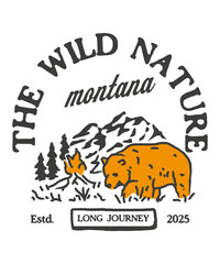 vintage artwork graphic for outdoor, fishing, adventure, summer, and vintage car t-shirt design.