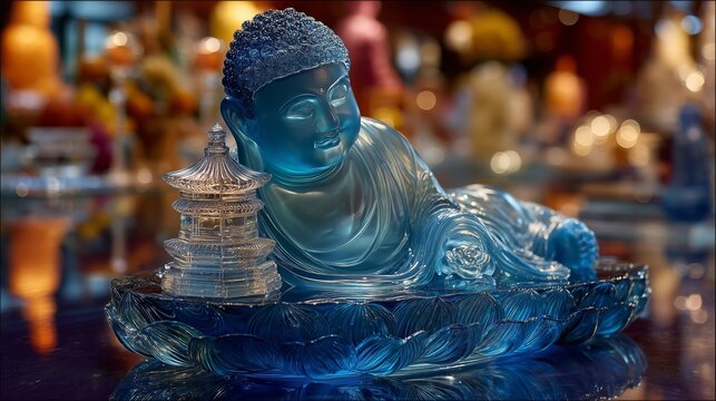 Serene Reclining Buddha Statue - Powered by Adobe