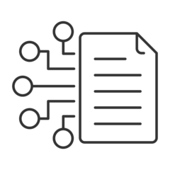 Fotobehang Digital file linear icon. Electronic document. File encryption. Paperless office. Digital data. Information sharing. Thin line illustration. Contour symbol. Vector outline drawing. Editable stroke © bsd studio