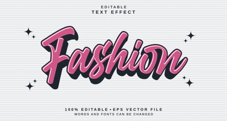 Editable text style effect - Fashion text style theme.