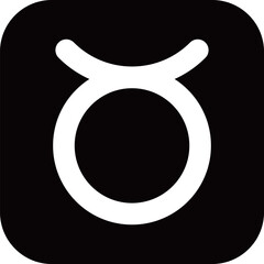 おうし座の記号アイコン　モノトーン