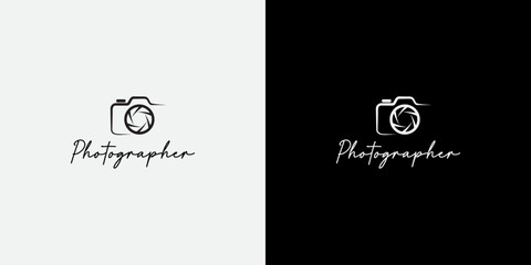 Camera vector logo icon. Photography logo.