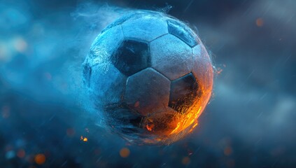 Fiery Spherical Object Captivating Energy in Motion