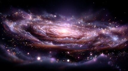 Fototapeta premium Swirling galaxy colorful light