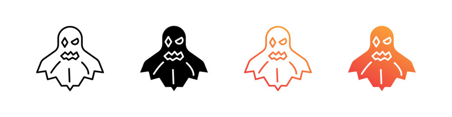 Ghost Multiple Style Icon Set 