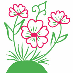 pink flower vector