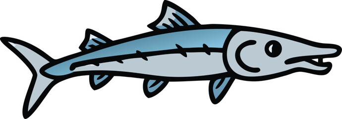 barracuda-long-body--side-view--attacking--solo.eps