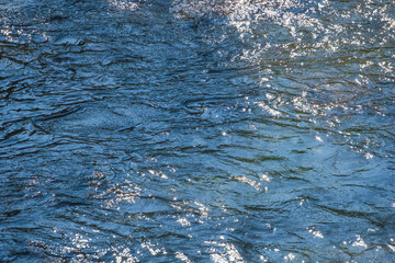 初夏の日差しに輝く清流の流れ09