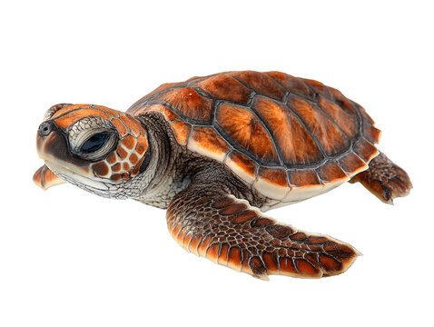 Adorable Baby Sea Turtle Black Background