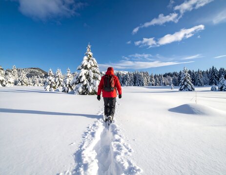 Person walking in snowy landscape (1)