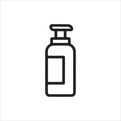 Black line icon pump dispenser bottle for various liquid products