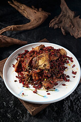Sichuan style spicy and crispy fried crucian carp